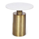 Cylindrical Gold Base Accent Table | Novi Living France