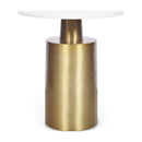Cylindrical Gold Base Accent Table | Novi Living France