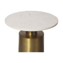Cylindrical Gold Base Accent Table | Novi Living France