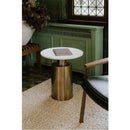 Cylindrical Gold Base Accent Table | Novi Living France