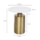 Cylindrical Gold Base Accent Table | Novi Living France