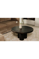 Round Black Outdoor Coffee Table | Novi Living Logan
