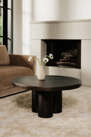 Round Black Outdoor Coffee Table | Novi Living Logan