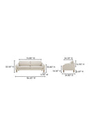 Hospitality furniture - Wooden Leg 2-Seater Sofa - www.oroatrade.com