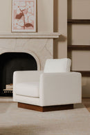 Hospitality furniture - White Upholstered Accent Chair - www.oroatrade.com