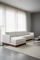Hospitality furniture - White Left Sectional Sofa - www.oroatrade.com
