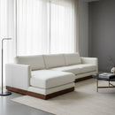 White Left Sectional Sofa | Novi Living Vernon