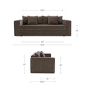Dark Upholstered Sleeper Sofa | Novi Living Kiran