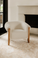 White Tub-Style Accent Chair | Novi Living Jones | Oroatrade.com