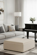 Square Tray Storage Ottoman | Novi Living Montana