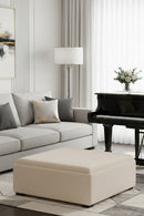 Square Tray Storage Ottoman | Novi Living Montana | Oroa.com