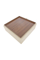 Square Tray Storage Ottoman | Novi Living Montana | Oroa.com