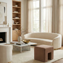 Linen Blend Square Stool | Novi Living Aidy | Oroa.com