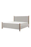Rubberwood Framed Beige Bed | Novi Living Warren