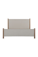 Rubberwood Framed Beige Bed | Novi Living Warren