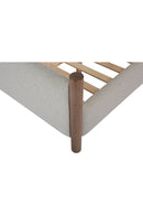 Rubberwood Framed Beige Bed | Novi Living Warren | Oroa.com