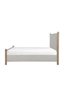Rubberwood Framed Beige Bed | Novi Living Warren | Oroa.com
