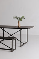 Black Pine Wood Bench | Novi Living Sierra | Oroa.com