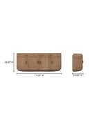 Contract furniture - Pine Wood 4-Door Media Cabinet - www.oroatrade.com