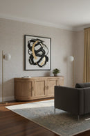 Contract furniture - Pine Wood 4-Door Media Cabinet - www.oroatrade.com