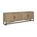 Pine Wood 4-Door Media Unit | Novi Living Sierra