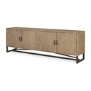 Pine Wood 4-Door Media Unit | Novi Living Sierra