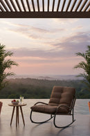 Minimalist Outdoor Wicker Rocking Chair | Novi Living Lyra | Oroa.com