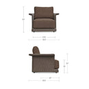 Hospitality furniture - Curved Arm Wicker Outdoor Chair - www.oroatrade.com
