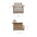 Hospitality furniture - Curved Arm Wicker Outdoor Chair - www.oroatrade.com