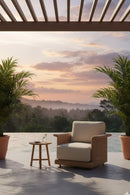 Curved Arm Wicker Outdoor Chair | Novi Living Meredith | Oroa.com