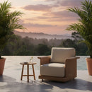 Hospitality furniture - Curved Arm Wicker Outdoor Chair - www.oroatrade.com