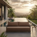 Hospitality furniture - Curved Arm Wicker Outdoor Sofa - www.oroatrade.com