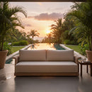 Hospitality furniture - Curved Arm Wicker Outdoor Sofa - www.oroatrade.com