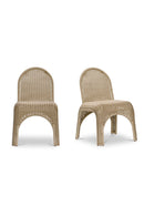 Classic Wicker Outdoor Dining Chairs (2) | Novi Living Kendall | Oroa.com