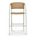 Basketweave Outdoor Bar Stool | Novi Living Zola