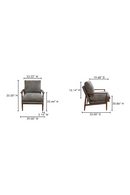 Walnut Framed Leather Accent Chair | Novi Living Arturo | Oroatrade.com