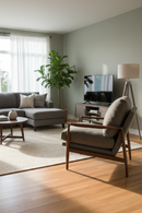 Walnut Framed Leather Accent Chair | Novi Living Arturo | Oroatrade.com