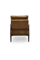 Walnut Framed Leather Accent Chair | Novi Living Arturo | Oroa.com