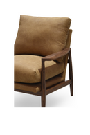 Walnut Framed Leather Accent Chair | Novi Living Arturo | Oroatrade.com