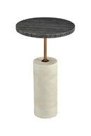 Hospitality furniture - Gray Marble Accent Table - www.oroatrade.com