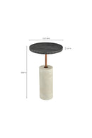 Hospitality furniture - Gray Marble Accent Table - www.oroatrade.com