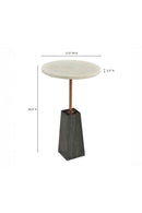 Hospitality furniture - White Marble Accent Table - www.oroatrade.com