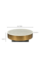 Hospitality furniture - Gold Rimmed Marble Coffee Table - www.oroatrade.com