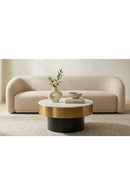 Hospitality furniture - Gold Rimmed Marble Coffee Table - www.oroatrade.com