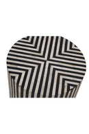Hospitality furniture - Black & White Patterned Side Table - www.oroatrade.com