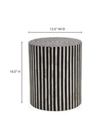 Hospitality furniture - Black & White Patterned Side Table - www.oroatrade.com