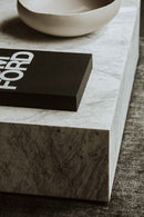 Hospitality furniture - Square White Marble Coffee Table - www.oroatrade.com