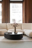 Contract furniture - Black Marble Round Coffee Table - www.oroatrade.com