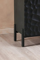 Contract furniture - Black Oak Chiseled 4-Door Sideboard - www.oroatrade.com