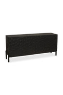 Contract furniture - Black Oak Chiseled 4-Door Sideboard - www.oroatrade.com